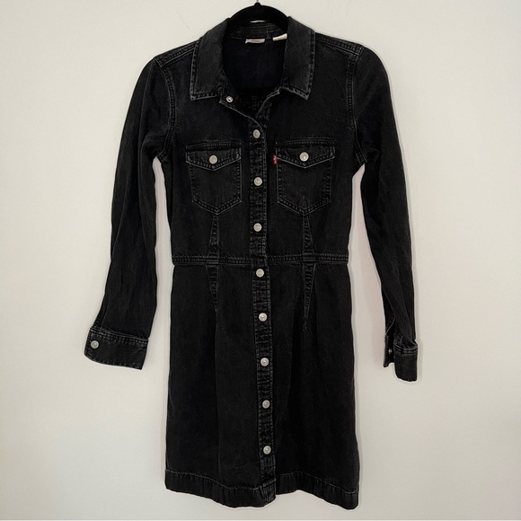 Levi’s Long Sleeve Denim Dress – Size XS. Black-gray. - Picture 2 of 9